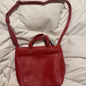 Portland Leather Red Crossbody Bag